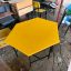 Bright yellow hexagon kindergarten table with child-friendly design